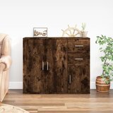  Komoda boja dimljenog hrasta 91x29,5x75cm od konstruiranog drva | shoptok.hr