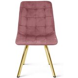  Okretna stolica CIEZA 360, tamno ružičasti baršun, zlatne metalne noge, set 3 kom | shoptok.hr