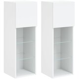 TV ormarići s LED svjetlima 2 kom bijeli 30,5 x 30 x 90 cm | shoptok.hr