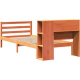 vidaXL Krevet s regalom za knjige bez madraca 75 x 190 cm masivno drvo | shoptok.hr