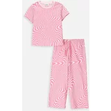 Coccodrillo Otroška bombažna pižama roza barva