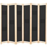 vidaXL Paravan 6-delni 240x170x4 cm črno blago Cene