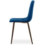 KARA stolica - tamnoplavi baršun / noge od oraha x 1 | shoptok.hr