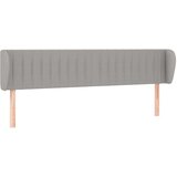  Uzglavlje s ušima svjetlosivo 163x23x78/88 cm od tkanine | shoptok.hr