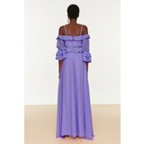 Trendyol Light Purple Sleeve Detailed Volleyball Evening Dress & Graduation Dress | ePonuda.com