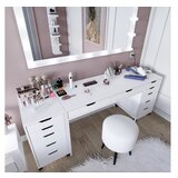 Hanah home Duru 1600-55 Matte White Make-Up Table | Eponuda.com