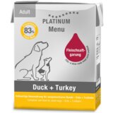 Platinum vlažna hrana za pse menu duck&turkey 185g Cene