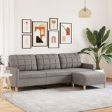 vidaXL trosed s stolčkom za noge taupe 210 cm blago | Shoptok.si