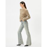 Koton Flared Jeans Slim Fit High Waist - Victoria Jean Cene