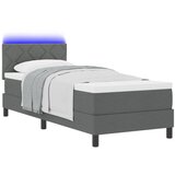 vidaXL krevet s uzmetom s madracem & LED tamno siva 80x200 cm tkanina | shoptok.hr