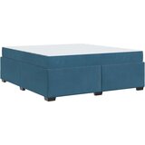  Posteljni okvir z vzmetnico Temno modra 180 x 200 cm Žamet | Shoptok.si