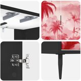  Kupaonski ormar AACHEN Crni hrast 60 x 40 x 61 cm - Ružičasti uzorak palme | shoptok.hr