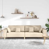 SOFA s jastukom Krema 250 x 77 x 76 cm tkanina | shoptok.hr