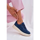 EVENTO Suede Women's Platform Sneakers Navy Rilwena | Shoptok.si