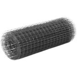 vidaXL Žična mreža za ograjo jeklo s PVC oblogo 25x0,5 m siva Cene