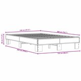  Okvir kreveta boja hrasta 120x200 cm konstruirano drvo i metal | shoptok.hr