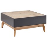 Bessagi Home klubska miza fosco, siva, hrast, 2 predala | Shoptok.si