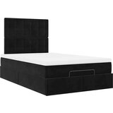 vidaXL otomanski okvir kreveta s madracima crni 120x190 cm baršunasti | shoptok.hr