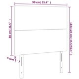  LED posteljno vzglavje temno modro 90x5x118/128 cm žamet, (20953224) | Shoptok.si