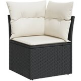  14-dijelni set vrtnih sofa s jastucima poliratan crni | shoptok.hr