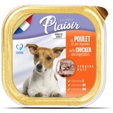 Plaisir pašteta za pse-piletina 150 g Cene