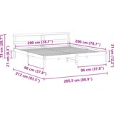  Krevetna konstrukcija Smeđa 180 cm x 200 cm Masivna borovina | shoptok.hr