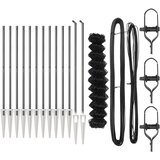 vidaXL Ograda od lanca s 13 čepova 1.2x25 m Galvanizirani čelik Cijene