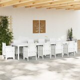 Stol za vrt Bijelo 350 x 100 x 74 cm poliratan | shoptok.hr