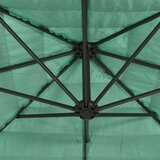 vidaXL Vrtni suncobran s drvenim stupom zeleni 388x388x248 cm | shoptok.hr