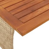  Vrtni stol s pločom od akacije bež 105x75x72 cm poli ratan - Bež 1 | shoptok.hr