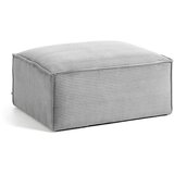 Kave Home svijetlo sivi baršunasti tabure Blok | shoptok.hr