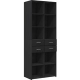 vidaXL Omarić za pohranu crni 70 x 42,5 x 225 cm konstruirano drvo | shoptok.hr