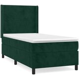 Box spring krevet s madracem tamnozeleni 100x200 cm baršunasti | shoptok.hr