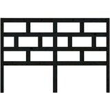  Uzglavlje za krevet crno 126 x 4 x 100 cm od masivne borovine | shoptok.hr