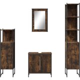  4-dijelni set kupaonskog namještaja boja hrasta drveni | shoptok.hr