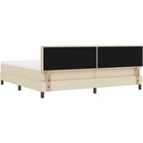  Krevet s box springom s madracem bež 200x200 cm tkanina | shoptok.hr