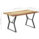 vidaXL blagovaonski stol od masivnog obnovljenog drva 140 x 80 x 76 cm | shoptok.hr