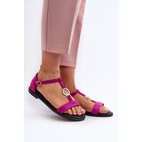 VINCEZA Women's Flat Sandals with Gold Embellishment | ePonuda.com