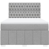  Krevet box spring s madracem svjetlosiva 160x200 cm tkanina | shoptok.hr