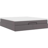  Otomanski okvir kreveta s madracem sivi 180x200cm umjetna koža | shoptok.hr