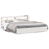 Furnova Posteljni okvir z vzglavjem brez vzmetnice bel 200x200 cm, (21942767) | Shoptok.si