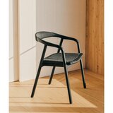 Kave Home Črn jedilni stol z nasloni za roke Derile – | Shoptok.si