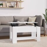 vidaXL Klubska mizica bela 101x49x52 cm konstruiran les | Shoptok.si