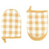 TISECO Set kuhinjska prijemalka Gingham 13x19cm / rumena / 2 kos / bombaž, poliester, (5000198310) Cene