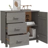  Komoda HAMAR svjetlosiva 90 x 40 x 80 cm od masivne borovine | shoptok.hr