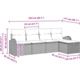 vidaXL set od 5 dijelova vrtnog kauča s jastučićima bež poli ratan | shoptok.hr