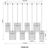 Globo VISEČA SVETILKA GORLEY 110/38/125 cm E27 | Shoptok.si