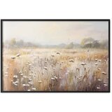  Plakat Impressionist meadow – field landscape in a pastel colour palette 60x40 Crni okvir | shoptok.hr