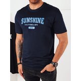 DStreet Koszulka męska z nadrukiem granatowa | Shoptok.si