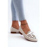 Boto White Women's Cutout Ballerina Flats with Bow Nestavia | Shoptok.si